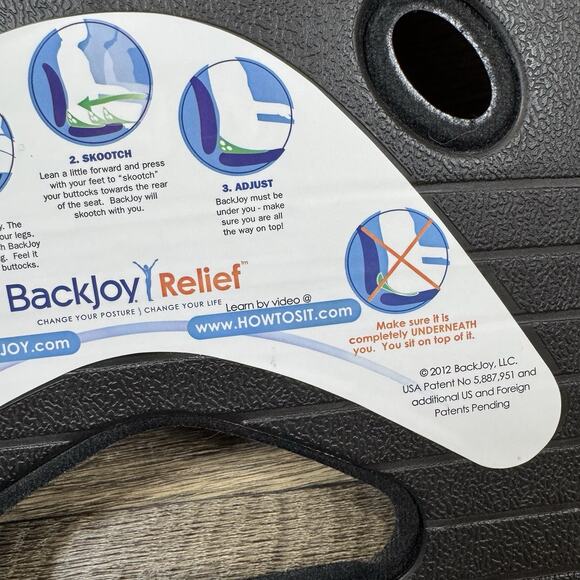 BackJoy SitSmart Core Traction Posture Seat Designed for Lower Back Pain Relief - Picture 5 of 7
